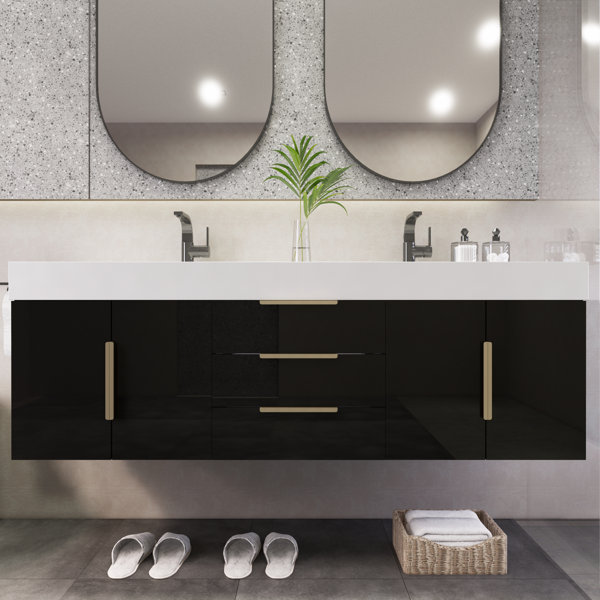 Willa Arlo Interiors Gainesville 58.97'' Double Bathroom Vanity with
